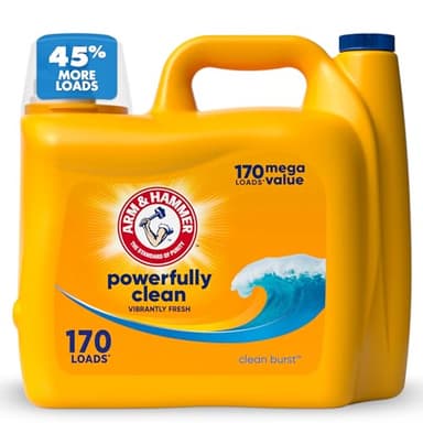 ARM & HAMMER Liquid Laundry Detergent, Clean Burst Fresh, 170 fl oz, 170 Loads