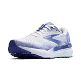 Brooks Women’s Ghost 16 Neutral Running Shoe - White/Amparo Blue/Limpet Shell - 8 Medium