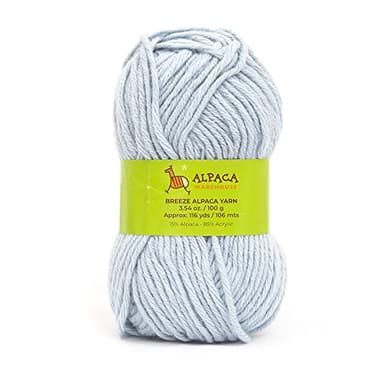 Blend Alpaca Yarn Wool 1 Skein Bulky Weight - Heavenly Soft and Perfect for Knitting and Crocheting (Sky Blue, Bulky Weight)