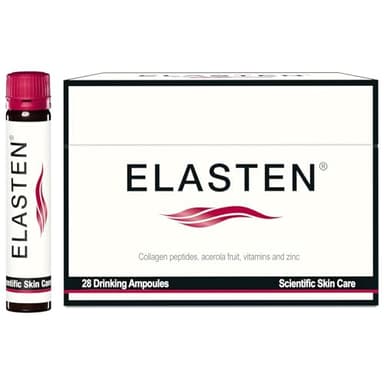 ELASTEN Clinically Tested Collagen Complex for Radiant Skin from Within – Reduces Fine Lines – Supports Healthy Connective Tissue – 28 Liquid Collagen Ampoules (0.85 fl oz / 25 ml Each)