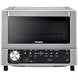 Panasonic FlashXpress Toaster Oven with Double Infrared Heating, 6 Auto Cook Options and Dial Temperature Control, 4-Slice Small Toaster Oven, 1300 Watts, PFAS-free - NB-G200P (Stainless Steel)
