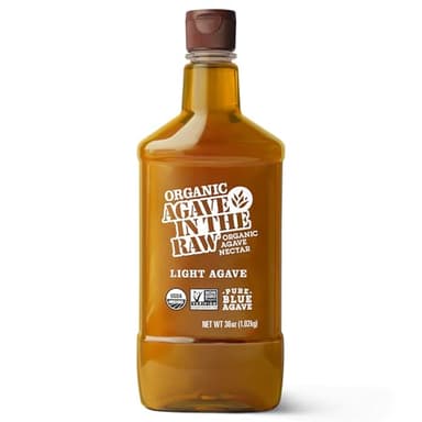 Organic Agave In The Raw Light Agave Nectar, 36 oz., Made With Blue Agave From Mexico, USDA Organic, Non-GMO Project Verified, Kosher Vegan and Low Glycemic Index