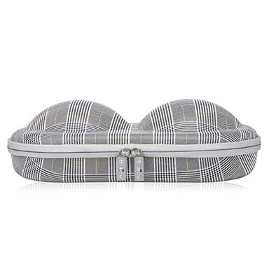 Braiou Bra Case Premium Lingerie Travel Bag Zip Underwear Organizer Bag for A-C Cup (Swallow Gird, Yellow)