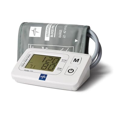 Medline Automatic Blood Pressure Monitor, Universal Upper Arm Cuff, Large Digital LCD Display, Talking Feature, Stores Up to 90 Readings, Batteries Included