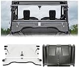 Kojem Roof&2-in-1 Folding Windshield Compatible with 2014-2022 Honda Pioneer 700 Gas Spring Flip Windscreen Hard Top Protection Cover 2 Packages