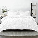 Kotton Culture 600 Thread Count Pinch 3 Piece Duvet Cover Set 100% Egyptian Cotton Breathable All Season Comforter Cover with Zipper Closure & Corner Ties (White, Oversized King)