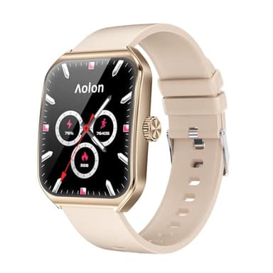 AOLON Curve Smart Watch for Men Answer Make Calls, 2.01" Fitness Tracker with 120 Sport Modes, Step Counter Heart Rate Sleep Tracker Accurate, IP68 Waterproof Fitness Watch for Android iOS, Rose Gold