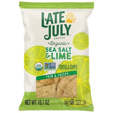 Late July Sea Salt & Lime Organic Tortilla Chips, 10.1 Oz Bag