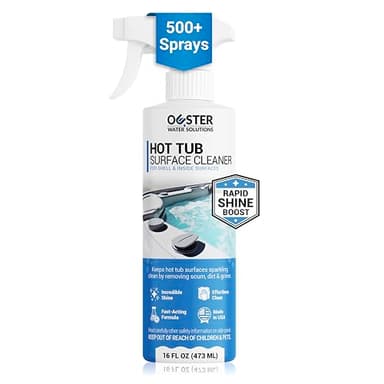 Bio Ouster Hot Tub Surface Cleaner - Hot Tub Cleaner for Inside Surface & Shell - For Standard and Inflatable Spas - Removes Dirt and Grime for a Sparkling Shine - Made in USA (16oz)