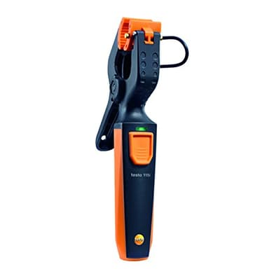testo 115i Clamp Meter - Amp Clamp for Heating & Cooling Systems - HVAC Thermometer for in-Pipe Measurements & -58° to 302 °F Measurement Range - HVAC Temperature Probe with Bluetooth & App Operation