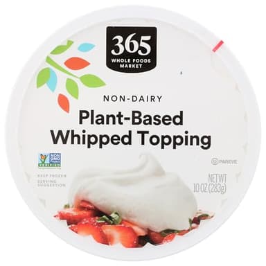 365 By Whole Foods Market, Whipped Topping, Plant Based Non-Dairy, 10 Ounce