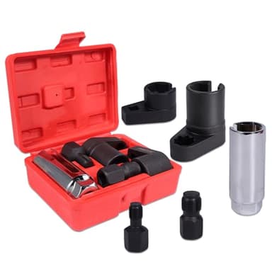 Rlokciy 5-Piece Forged O2 Oxygen Sensor Socket & Thread Chaser Set – Automotive Tool for Sensor Removal