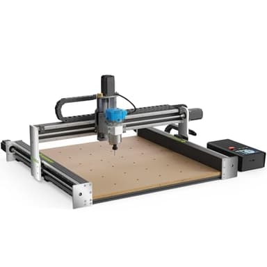 Axiscreat Cnc Router Machine 6060, NEMA 23 Closed-Loop Stepper Motor with Upgraded 710W Trim Router Spindle, Dual Linear Rails & Ball Screws Milling Machine for Wood Acrylic Aluminum Carving Cutting