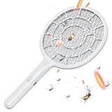 YsChois Electric Fly Swatter, Bug Zapper, Mosquito Zapper Racket | Gold Zone Voltage, Densest 3 mm Mesh, Apple-Like Weight - AA Battery Powered (not incl.) - Indoor & Outdoor Use with Pro Swat Tips