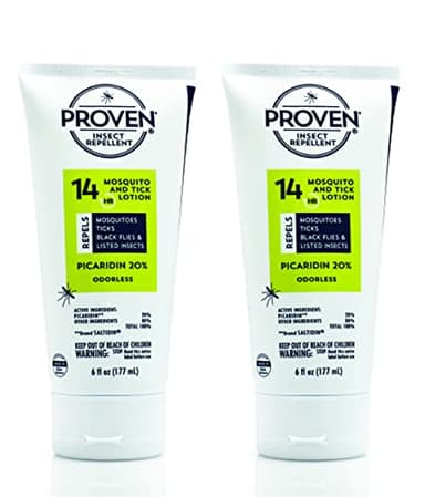 Proven Insect Repellent Lotion - Keep Mosquitoes, Ticks and Flies Off, DEET Alternative Repellent, Up to 14-Hour Protection, Great for Outdoor Camping and Hiking, 6 oz, Odorless Lotion, 2 Pack