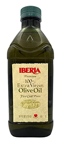 Iberia Extra Virgin Olive Oil,(Spanish Extra Virgin Olive Oil, First Cold Pressed, Kosher), 51 Fl Oz