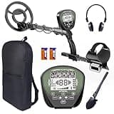 Metal Detector for Adults Professional, Gold Metal Detector, Higher Accuracy Gold Detector with Backlit LCD Display, 5 Mode, IP68 Waterproof Metal Detec tor 10"Search Coil,New Advanced DSP Chip(Green)
