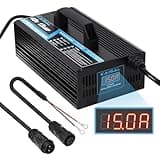 KAISAL 48V/58.4V 15A Lifepo4 Battery Charger - Onboard 48 Volt Lithium Golf Cart & Forklift Charger with IP68 Waterproof Removable Plug