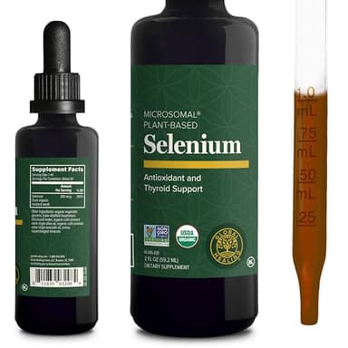 Global Healing Center - Selenium 200mcg, Selenium Supplement Drops with Organic Ingredients, Antioxidants for Thyroid and Immune Support, Non-GMO & Gluten-Free, for Men & Women - 2 Fl Oz