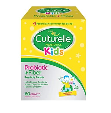 Culturelle Kids Probiotic + Fiber Packets (Ages 3+) - 60 Count - Digestive Health & Immune Support - Helps Restore Regularity