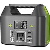 EnginStar Portable Power Station, 150W 155Wh Power Bank with 110V AC Outlet, 6 Outputs External Battery Pack Portable Backup Battery Laptop Charger with LED Light for Home Camping