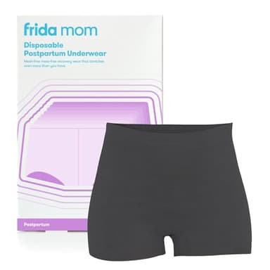 Frida Mom 8pc Postpartum Underwear, Disposable Boyshort Panties, Seamless, Stretch Support, New Mom Essentials, Size Regular (28in-42in)
