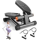 Niceday Steppers for Exercise, Mini Stair Stepper with Resistance Bands at Home Workout Equipment with 300LBS Loading Capacity, Hydraulic Fitness Stepper with LCD Monitor