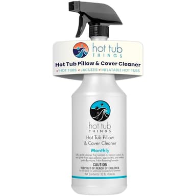 Hot Tub Things Hot Tub Pillow & Cover Cleaner - All-Purpose Cleaner, Alcohol-Free, Foam-Free formula, Removes Lifts Oils, Dirt, and Residues, Easy to apply, Spray, Wipe and Rinse, Cleaner and Brighter