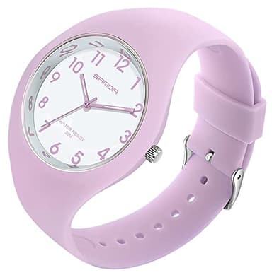 XCZAP Fashion Jelly Series Ladies Silicone Strap Electronic Quartz Waterproof Watch (Purple)