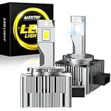 AUXITO D1S D1R Bulbs, 24000Lumens 120W 6000K White 500% Brightness, Xenon HID Replacement Lights, Plug and Play Fog Light Bulbs, Pack of 2