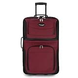Travel Select Amsterdam Expandable Rolling Softside Luggage, Burgundy, Checked-Medium 25-Inch