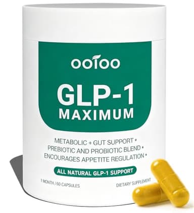 ooioo GLP-1 Weight Loss Supplement with Berberine, Ceylon Cinnamon & Probiotic Blend for Appetite, GLP-1 Activate, Metabolism & Gut, Vegan, Non-GMO, Halal Capsules for Men & Women