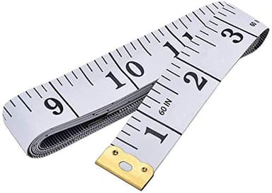 GDMINLO Soft Tape Measure Double Scale Body Sewing Flexible Tailor Craft Vinyl Ruler for Weight Loss Medical Body Measurement, Has Centimetre Scale on Reverse Side 60-inch（White）