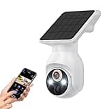 HopeFlex Wireless Solar Security Camera for Outdoor, 1080P Battery-Powered WiFi Surveillance, Human Detection, Color Night Vision, 2.4G WiFi, Live View & Cloud Storage