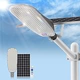 4000W Solar Street Lights Outdoor Commercial Waterproof IP67 - 400,000LM Motion Sensor LED Security Lights with 40,000mAh Battery, Dusk to Dawn Solar Powered Flood Lights for Parking Lot/Yard/Driveway