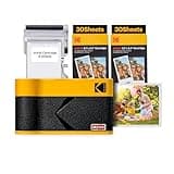 KODAK Mini 2 ERA 4PASS Portable Photo Printer (Yellow, Printer + Initial 8 Sheets + 60 Sheets)