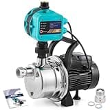 Hanchen 2-IN-1 Water Pressure Booster Pump with Controller, Automatic Shallow Well Jet Pump for Home Garden, 607 GPH Self-Priming Boosting Pump 110V