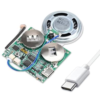 Icstation DIY Light Sensor Sound Module, Type-C USB Recordable Sound Chip 8M Memory Speaker Talking Programmable Music Player Box for Mother's Day Greeting Card Anniversary