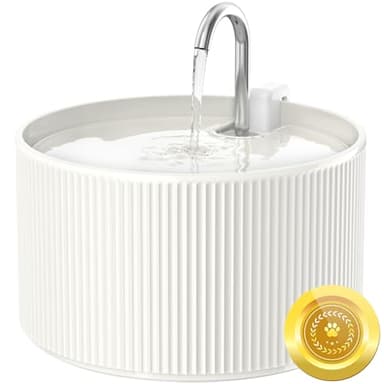 Ceramic Cat Water Fountain, 2.2L/74oz Automatic Pet Drinking Fountain for Indoor Cats and Small Dogs, Ultra Quiet, BPA-Free, Cat Water Dispenser with Filter – Easy to Clean