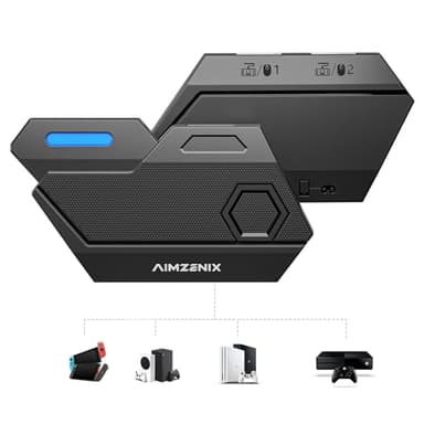 AIMZENIX Keyboard and Mouse Adapter for N-Switch 2, NS, Xbox Series X/S, Xbox One, PS4, Plug & Play Game Converter for FPS/TPS Games, Hotkey Mapping & Sensitivity Adjustment, Wired & 2.4G Knm Support