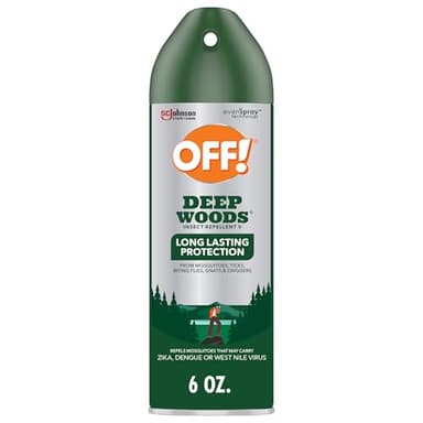 OFF! Deep Woods Insect Repellent Aerosol, Bug Spray with Long Lasting Protection from Mosquitoes and Ticks, 6 oz