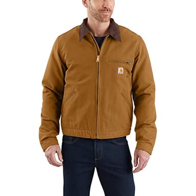 Carhartt mens Duck Detroit Jacket (Regular and Big & Tall Sizes) Work Utility Outerwear, Carhartt Brown, XX-Large US