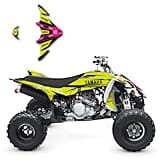Kungfu Graphics Custom Decal Kit for ATV YFZ450R 2014 2015 2016 2017 2018 2019 2020 2021 2022, Yellow Pink Black, YMYFZ450R1422002-KHO