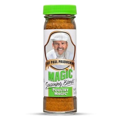 Chef Paul Magic Seasonings Blends Poultry Magic Seasoning | MSG-Free Chicken Seasoning | Gluten-Free Poultry Rub | For Roasting, Grilling & Cooking | Kosher & Halal Certified | 2 oz (Pack of 1)