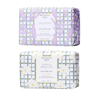 Beekman 1802 Goat Milk Bar Soap Bundle (9oz) - Vanilla Absolute and Lavender