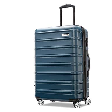 Samsonite Omni 2 Hardside Expandable Spinner Wheel Luggage, Checked Medium 24 in, Nova Teal