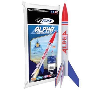 Estes 1225 Alpha Rocket-Building Kit, Intermediate Flying-Rocket-Model Kit for Ages 10+