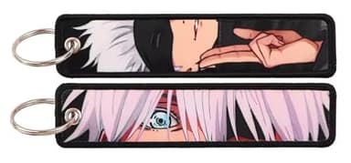 Pinstant Satoru Gojo Jujutsu Kaisen Anime Manga Keychain Key Tag Chain Fob Ring