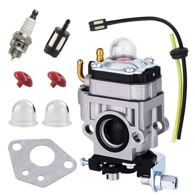 63022 Carburetor for Harbor Freight 52cc 2HP Predator Earth Auger 63022 with Primer Bulbs Spark Plug Gasket Fuel Line Carb Kit, Replace 63022 56257 57341