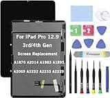 12.9" LCD Screen Replacement for iPad Pro 12.9 3rd/4th Gen (A1876 A2014 A1983 A1895 A2069 A2232 A2233 A2229) Display LCD Assembly and Glass Touch Digitizer Premium Repair Kit with Tools